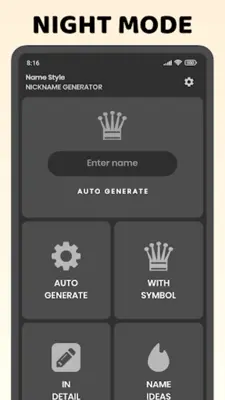 Name style Nickname Generator android App screenshot 1