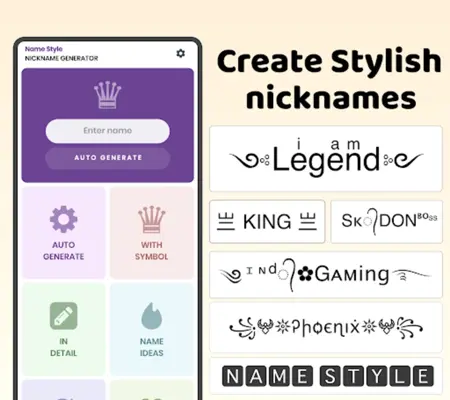 Name style Nickname Generator android App screenshot 8